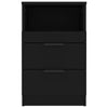 Stella Homewares Bedside Cabinet Black Engineered Wood