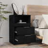 Stella Homewares Bedside Cabinet Black Engineered Wood