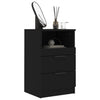 Stella Homewares Bedside Cabinet Black Engineered Wood