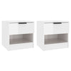 Stella Homewares Bedside Cabinets 2 pcs High Gloss White Engineered Wood