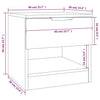 Stella Homewares Bedside Cabinets 2 pcs High Gloss White Engineered Wood