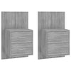 Stella Homewares Wall-mounted Bedside Cabinets 2 pcs Grey Sonoma