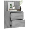 Stella Homewares Wall-mounted Bedside Cabinets 2 pcs Grey Sonoma