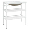 Stella Homewares Bathroom Washbasin Frame with Built-in Basin White Iron