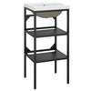 Stella Homewares Bathroom Washbasin Frame with Built-in Basin Black Iron