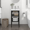 Stella Homewares Bathroom Washbasin Frame with Built-in Basin Black Iron
