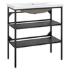 Stella Homewares Bathroom Washbasin Frame with Built-in Basin Black Iron