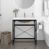 Stella Homewares Bathroom Washbasin Frame with Built-in Basin Black Iron