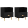Stella Homewares Bedside Cabinets 2 pcs Black 40x35x47 cm