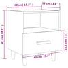 Stella Homewares Bedside Cabinets 2 pcs Black 40x35x47 cm