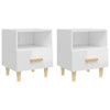 Stella Homewares Bedside Cabinets 2 pcs High Gloss White 40x35x47 cm