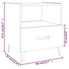 Stella Homewares Bedside Cabinets 2 pcs White Engineered Wood