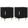 Stella Homewares Bedside Cabinets 2 pcs Black Engineered Wood