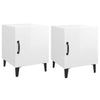 Stella Homewares Bedside Cabinets 2 pcs High Gloss White Engineered Wood