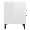 Stella Homewares Bedside Cabinets 2 pcs High Gloss White Engineered Wood