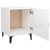 Stella Homewares Bedside Cabinets 2 pcs High Gloss White Engineered Wood