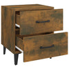 Stella Homewares Bedside Cabinet Smoked Oak 40x35x47.5 cm