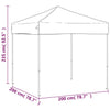 Stella Homewares Folding Party Tent Anthracite 2x2 m