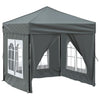 Stella Homewares Folding Party Tent with Sidewalls Anthracite 2x2 m