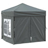 Stella Homewares Folding Party Tent with Sidewalls Anthracite 2x2 m
