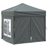 Stella Homewares Folding Party Tent with Sidewalls Anthracite 2x2 m