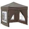 Stella Homewares Folding Party Tent with Sidewalls Taupe 2x2 m