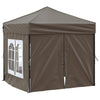 Stella Homewares Folding Party Tent with Sidewalls Taupe 2x2 m