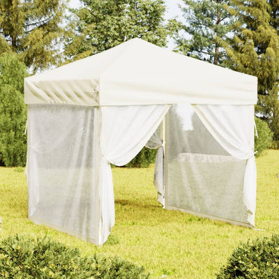 Stella Homewares Folding Party Tent with Sidewalls Cream 2x2 m