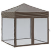 Stella Homewares Folding Party Tent with Sidewalls Taupe 2x2 m