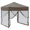 Stella Homewares Folding Party Tent with Sidewalls Taupe 2x2 m