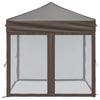Stella Homewares Folding Party Tent with Sidewalls Taupe 2x2 m