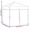 Stella Homewares Folding Party Tent with Sidewalls Taupe 2x2 m