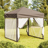 Stella Homewares Folding Party Tent with Sidewalls Taupe 2x2 m
