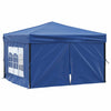 Stella Homewares Folding Party Tent with Sidewalls Blue 3x3 m