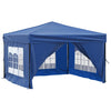Stella Homewares Folding Party Tent with Sidewalls Blue 3x3 m
