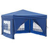 Stella Homewares Folding Party Tent with Sidewalls Blue 3x3 m
