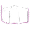 Stella Homewares Folding Party Tent with Sidewalls Blue 3x3 m