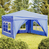 Stella Homewares Folding Party Tent with Sidewalls Blue 3x3 m