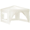 Stella Homewares Folding Party Tent with Sidewalls Cream 3x3 m