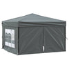 Stella Homewares Folding Party Tent with Sidewalls Anthracite 3x3 m