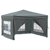 Stella Homewares Folding Party Tent with Sidewalls Anthracite 3x3 m