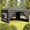 Stella Homewares Folding Party Tent with Sidewalls Anthracite 3x3 m