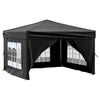 Stella Homewares Folding Party Tent with Sidewalls Black 3x3 m
