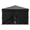 Stella Homewares Folding Party Tent with Sidewalls Black 3x3 m