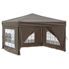Stella Homewares Folding Party Tent with Sidewalls Taupe 3x3 m