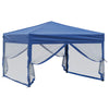 Stella Homewares Folding Party Tent with Sidewalls Blue 3x3 m