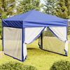 Stella Homewares Folding Party Tent with Sidewalls Blue 3x3 m