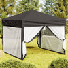 Stella Homewares Folding Party Tent with Sidewalls Anthracite 3x3 m