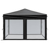 Stella Homewares Folding Party Tent with Sidewalls Black 3x3 m