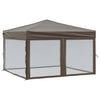 Stella Homewares Folding Party Tent with Sidewalls Taupe 3x3 m